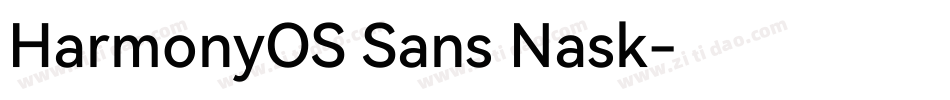 HarmonyOS Sans Nask字体转换